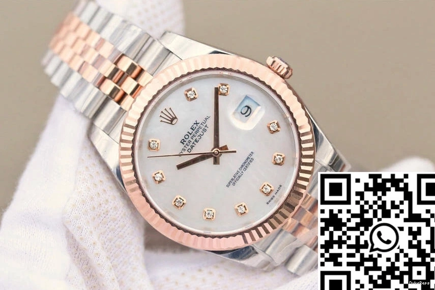 White Mother-Of-Pearl Datejust EW Factory Dial M126331-0014 Rolex 0816